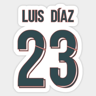 Luis Diaz, Away Liverpool jersey 21/22 Sticker